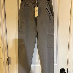 FIGS Women's Charlotte 21 Pocket Slim Scrub Pants Dark Space Grey 2158 Size XXS